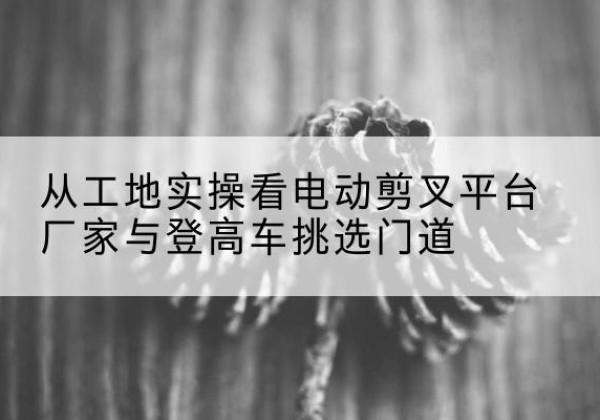 冠县电动剪叉升降平台厂家-从工地实操看电动剪叉平台厂家与登高车挑选门道