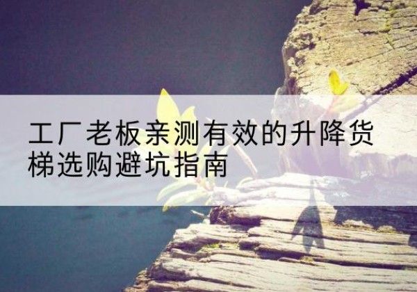 冠县升降货梯怎么选-工厂老板亲测有效的升降货梯选购避坑指南